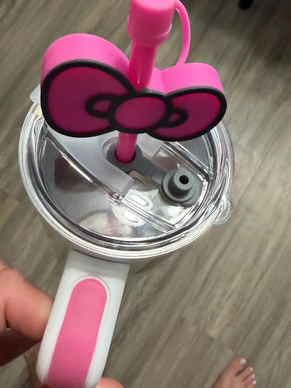 Hobby Lobby White & Pink Hello Kitty Travel Tumbler with Handle